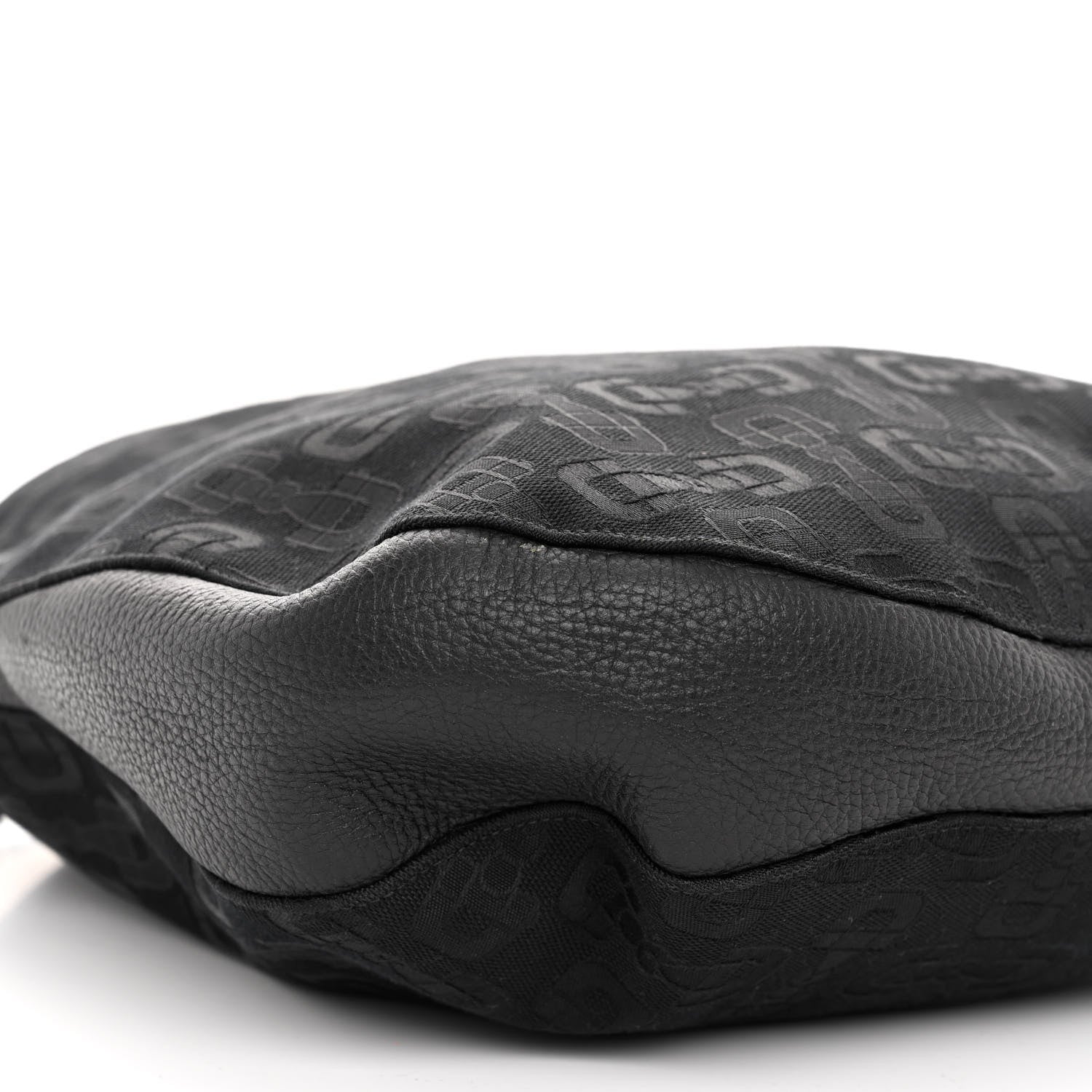 Gucci Canvas Horsebit Print Hobo Black 9 of 12