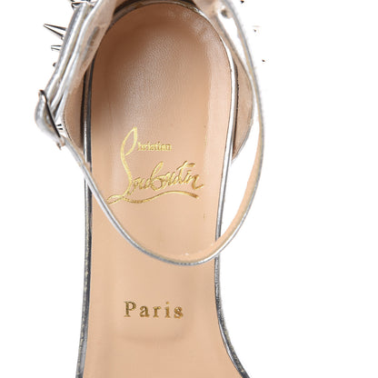 Christian Louboutin Metallic Druide Spiked Sandals 37 Silver 6 of 8