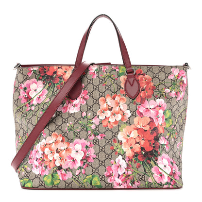 Gucci Soft GG Supreme Monogram Blooms Medium Crossbody Tote Beige Multicolor Dry Rose 1 of 12