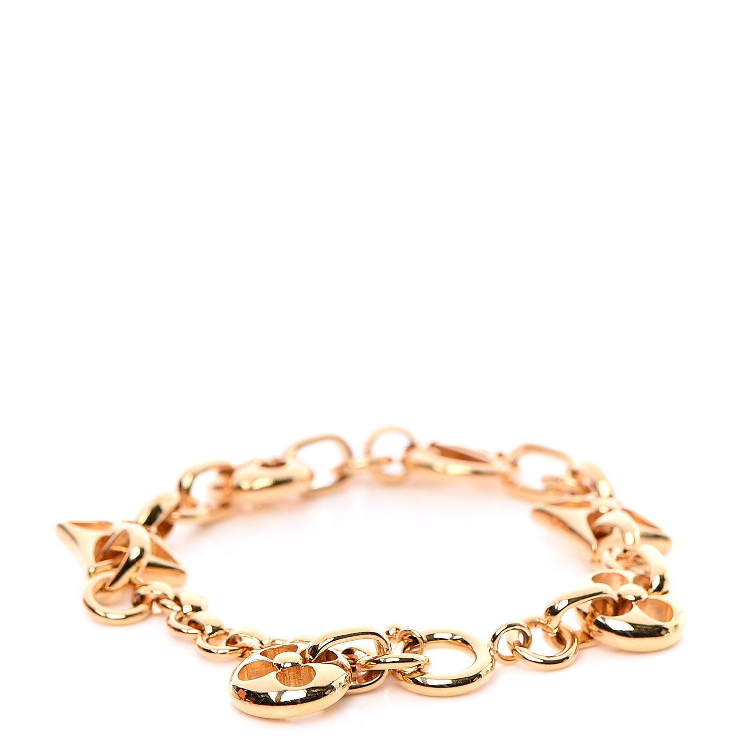 Louis Vuitton Metal Large Crazy In Lock Bracelet Gold 2 of 3