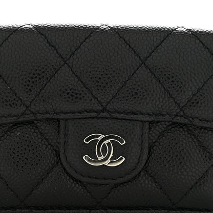 Chanel Caviar Quilted Double Flap Wallet Black 10 of 12