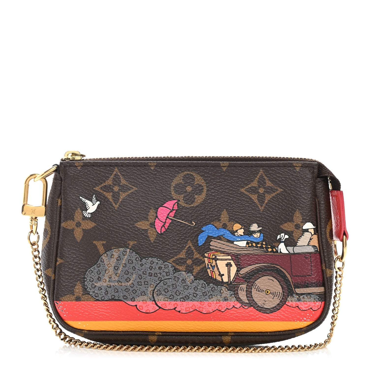 Louis Vuitton Damier Ebene 2015 Christmas Animation Mini Pochette Accessories 1 of 7