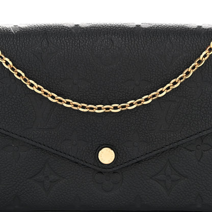 Louis Vuitton Empreinte Pochette Felicie Chain Wallet Black 8 of 10