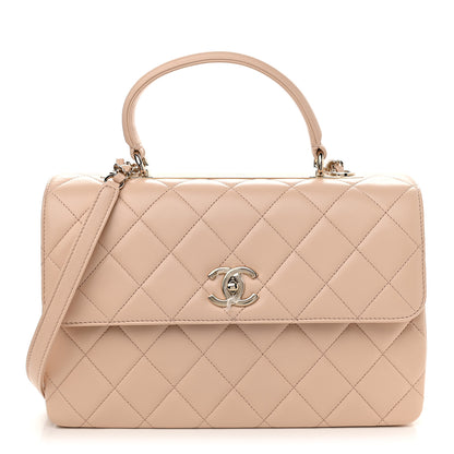 Chanel Lambskin Quilted Medium Trendy CC Flap Dual Handle Bag Beige 1 of 9