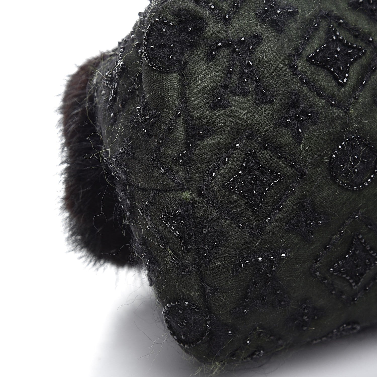 Louis Vuitton Mousseline Mink Lizard Beaded Demi Lune GM Vert 9 of 12