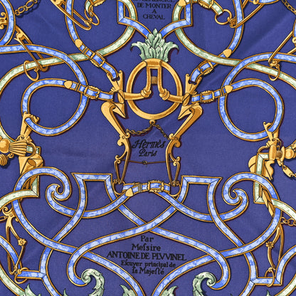 Hermes Silk L'Instruction Du Roy Pocket Square 4 of 6