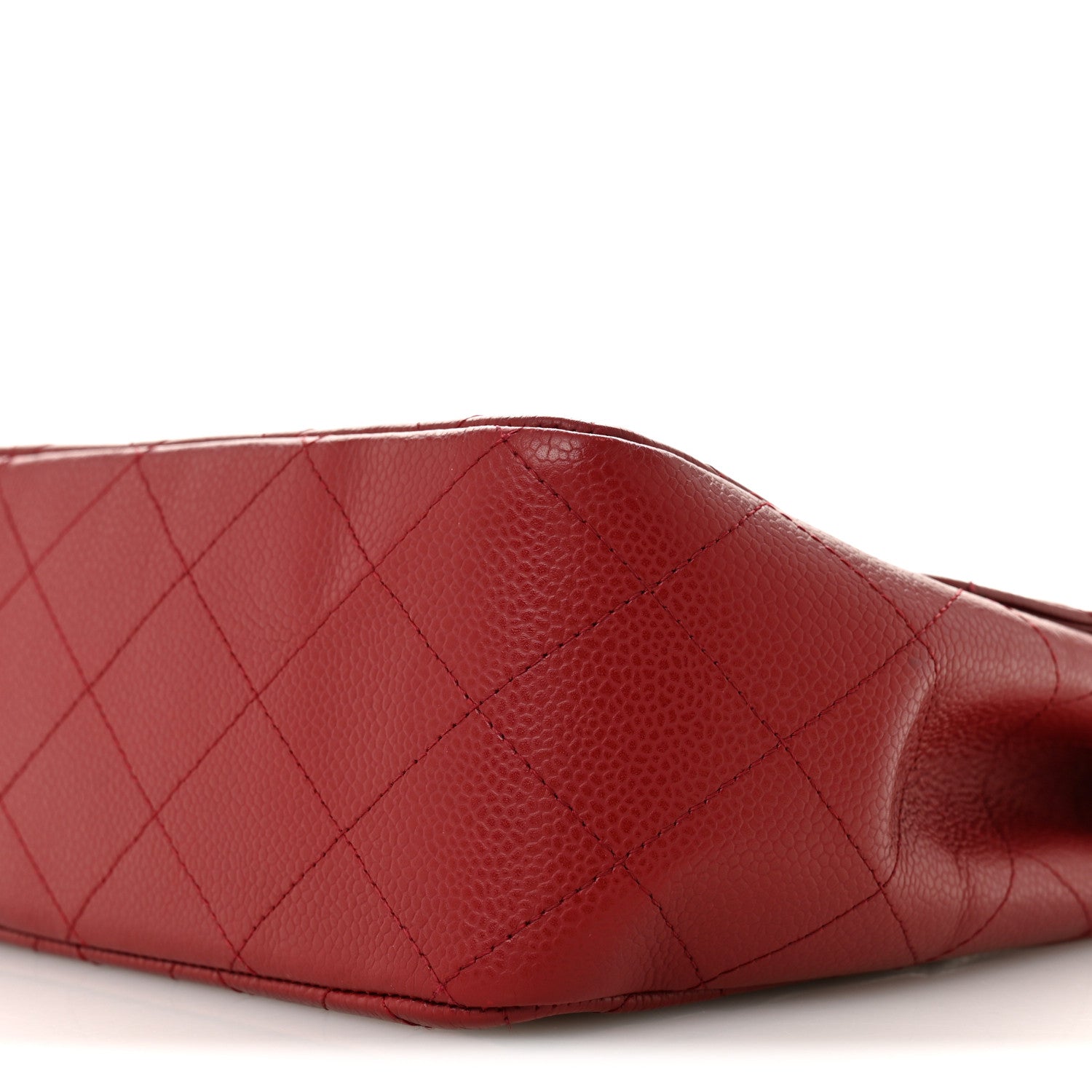 Chanel Caviar Quilted Jumbo Single Flap Dark Red 10 of 14