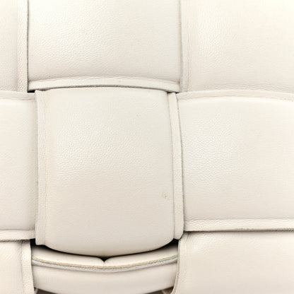 Bottega Veneta Lambskin Maxi Intreccio Padded Chain Cassette Crossbody Bag White 20 of 22