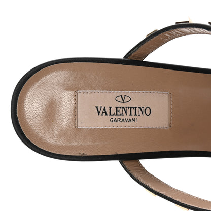 Valentino Garavani Calfskin Rockstud 60mm Caged Slide Sandals 40 Black 8 of 10