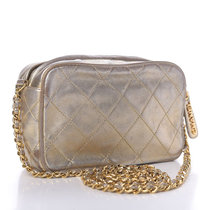 Chanel Metallic Lambskin Camera Case Gold 3 of 8