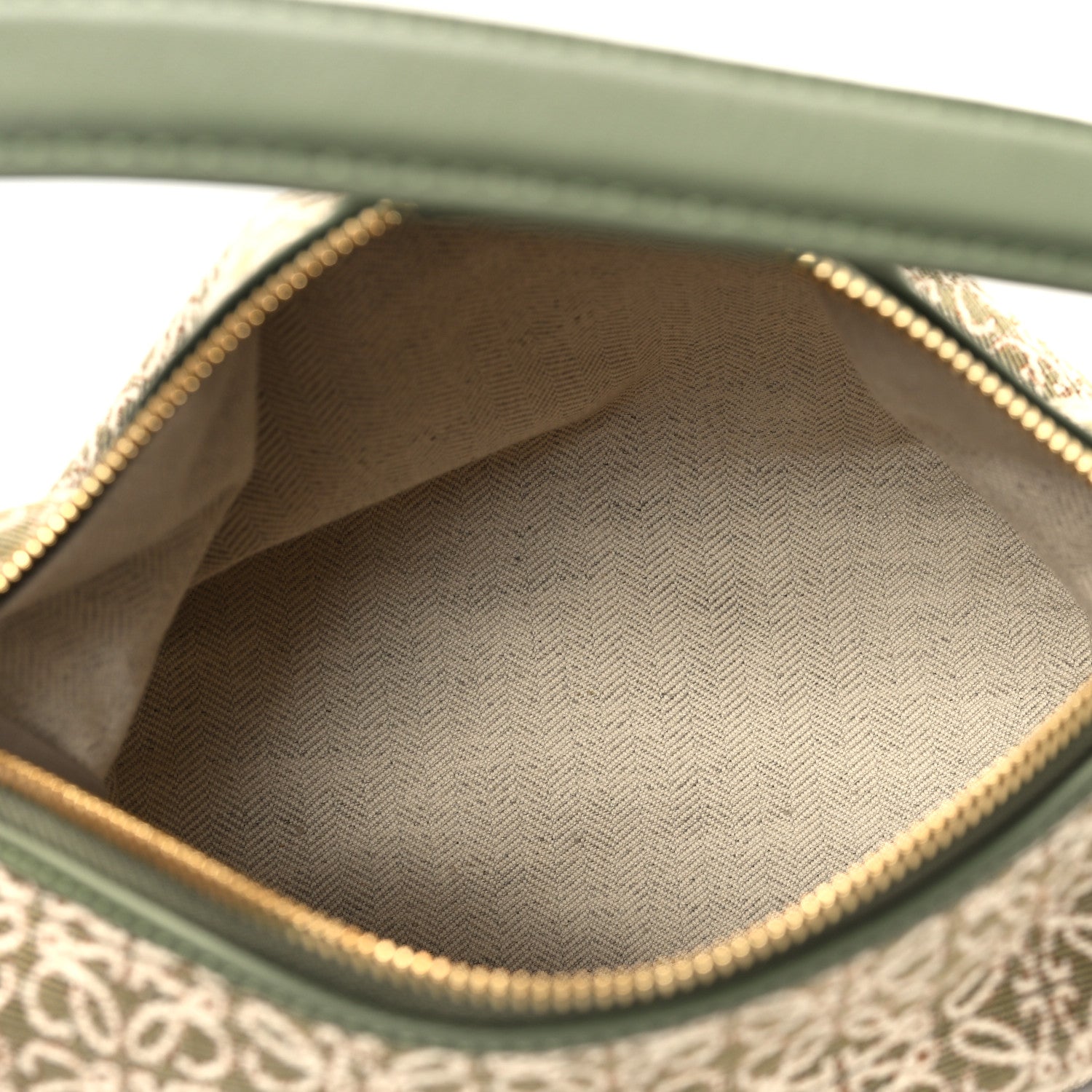 Loewe Jacquard Anagram Calfskin Small Cubi Bag Avocado Green 5 of 9