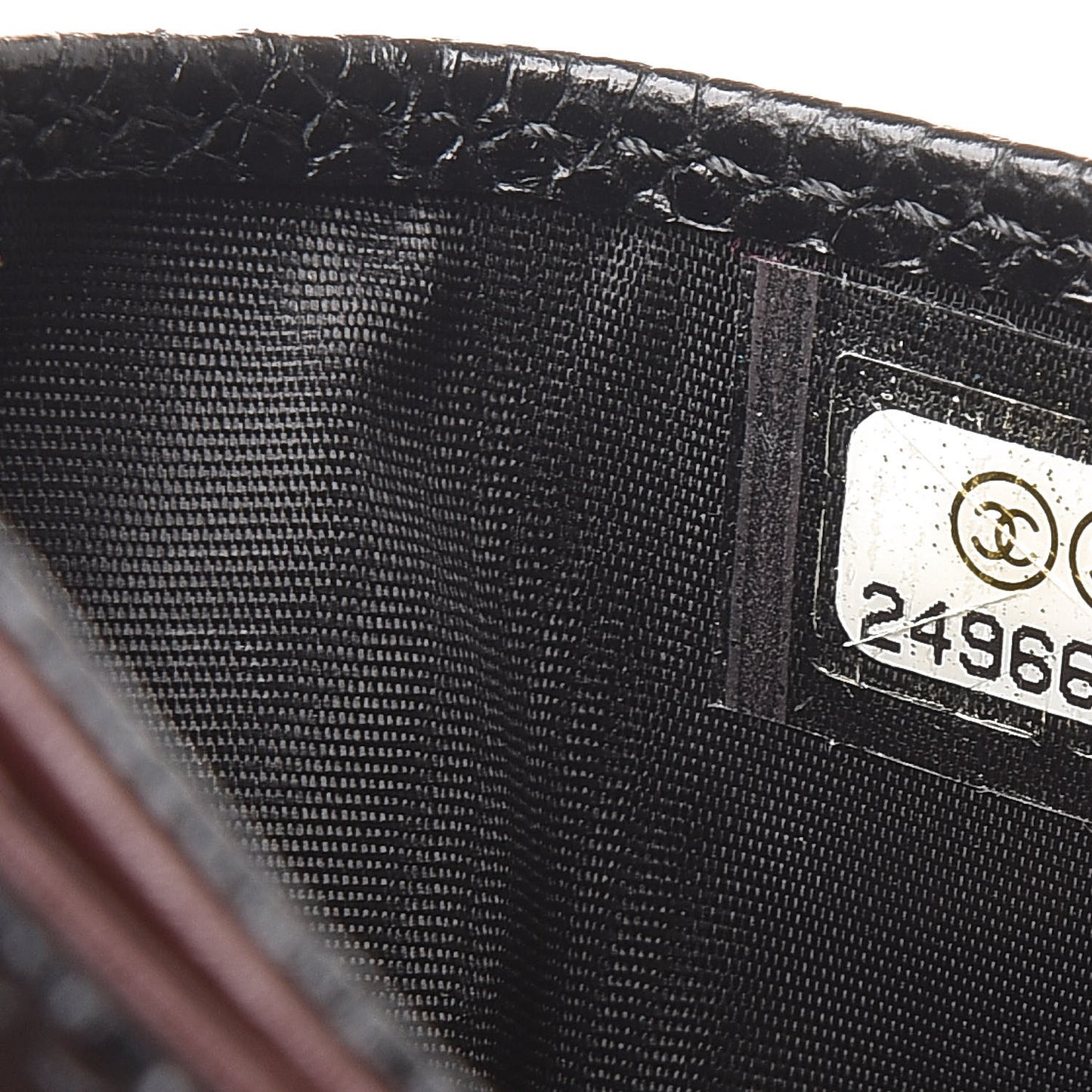 Caviar Quilted Card Holder Black