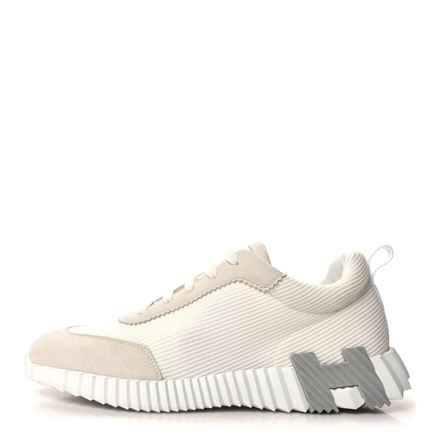 Mesh Suede Goatskin Mens Bouncing Sneakers 42 White
