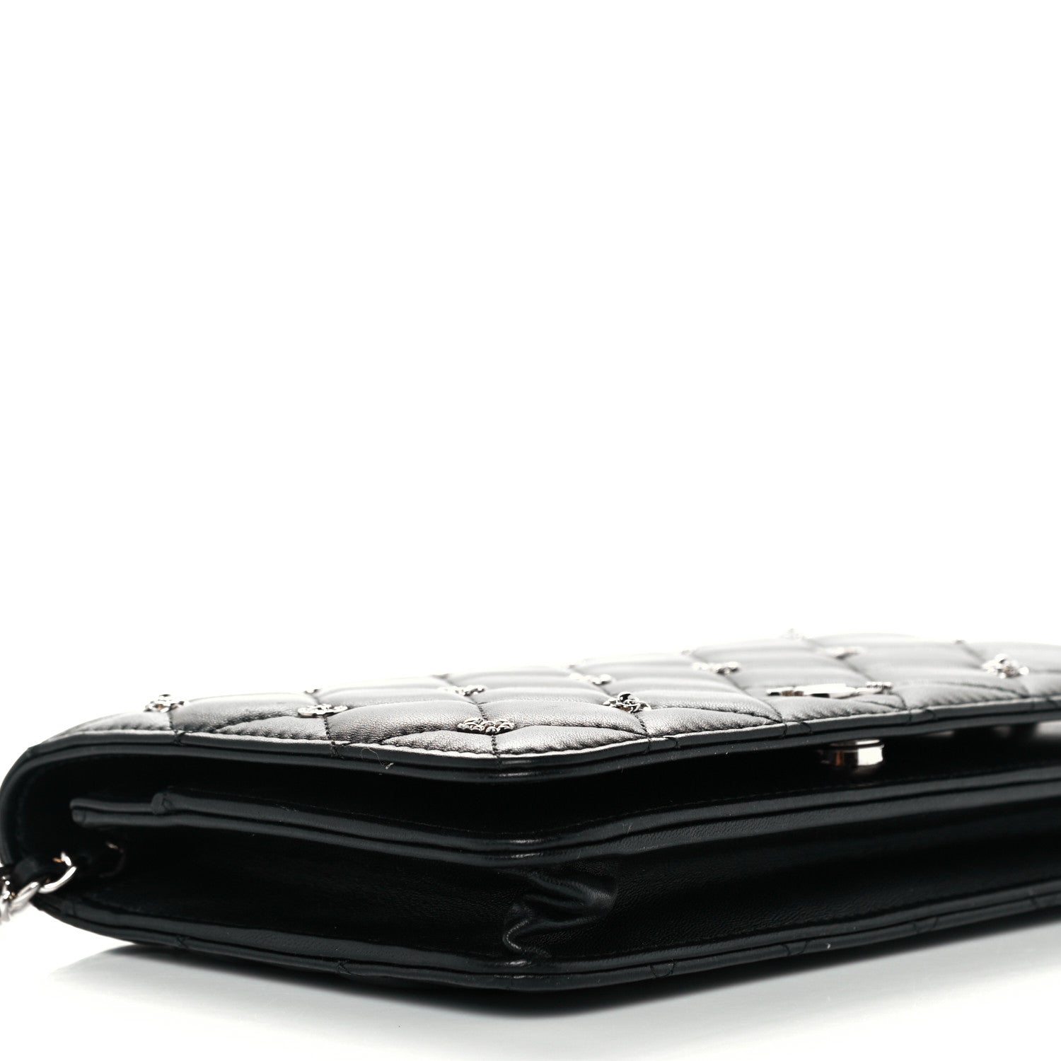 Chanel Lambskin Quilted All About Chanel Wallet On Chain WOC Black 9 of 11