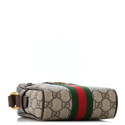 Gucci GG Supreme Monogram Web Mini Ophidia Messenger Brown 3 of 11