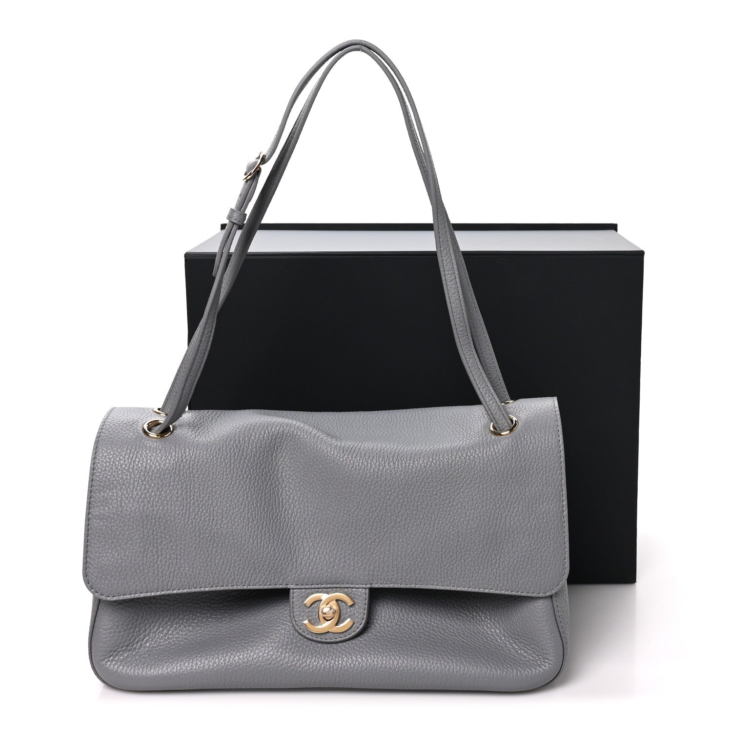 Chanel Grained Calfskin Small Souplissimo Maxi Flap Grey 11 of 11