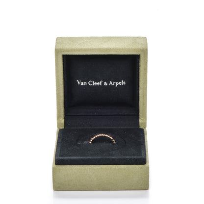 Van Cleef & Arpels 18K Rose Gold Small Perlee Ring 53 6.5 5 of 5