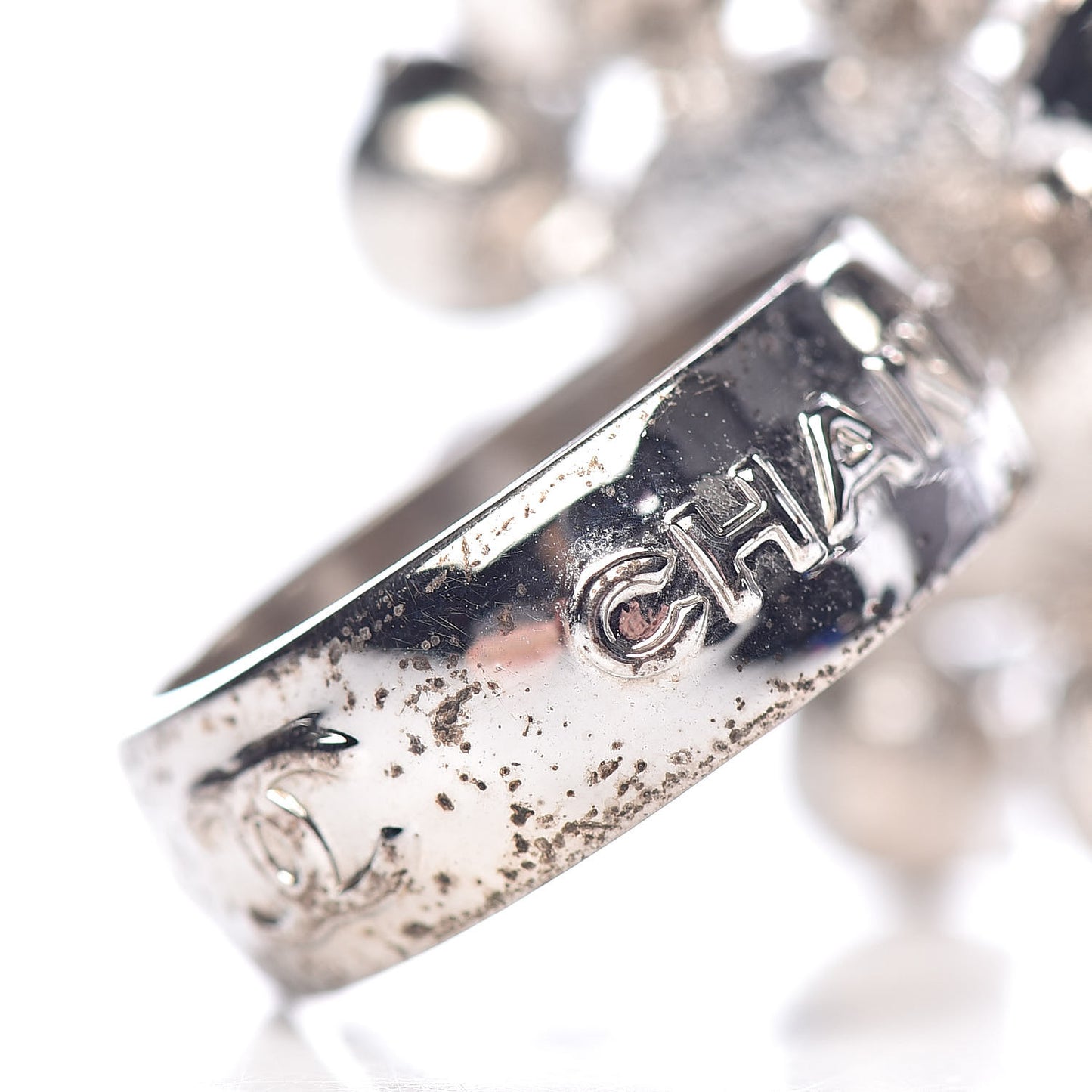 Crystal CC Ring 6.5 Silver