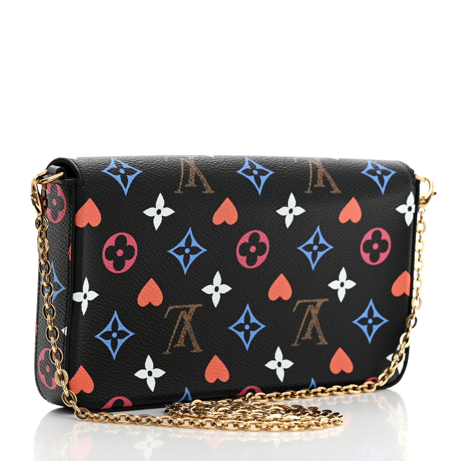 Louis Vuitton Game On Felicie Chain Wallet Black 4 of 11