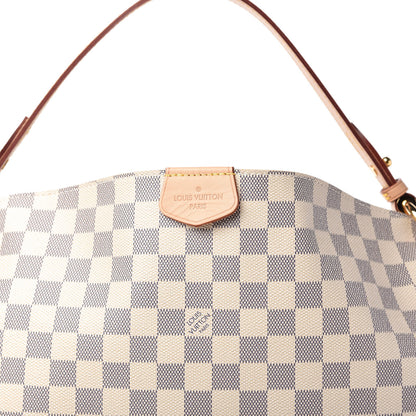 Louis Vuitton Damier Azur Graceful MM Rose Ballerine 10 of 10