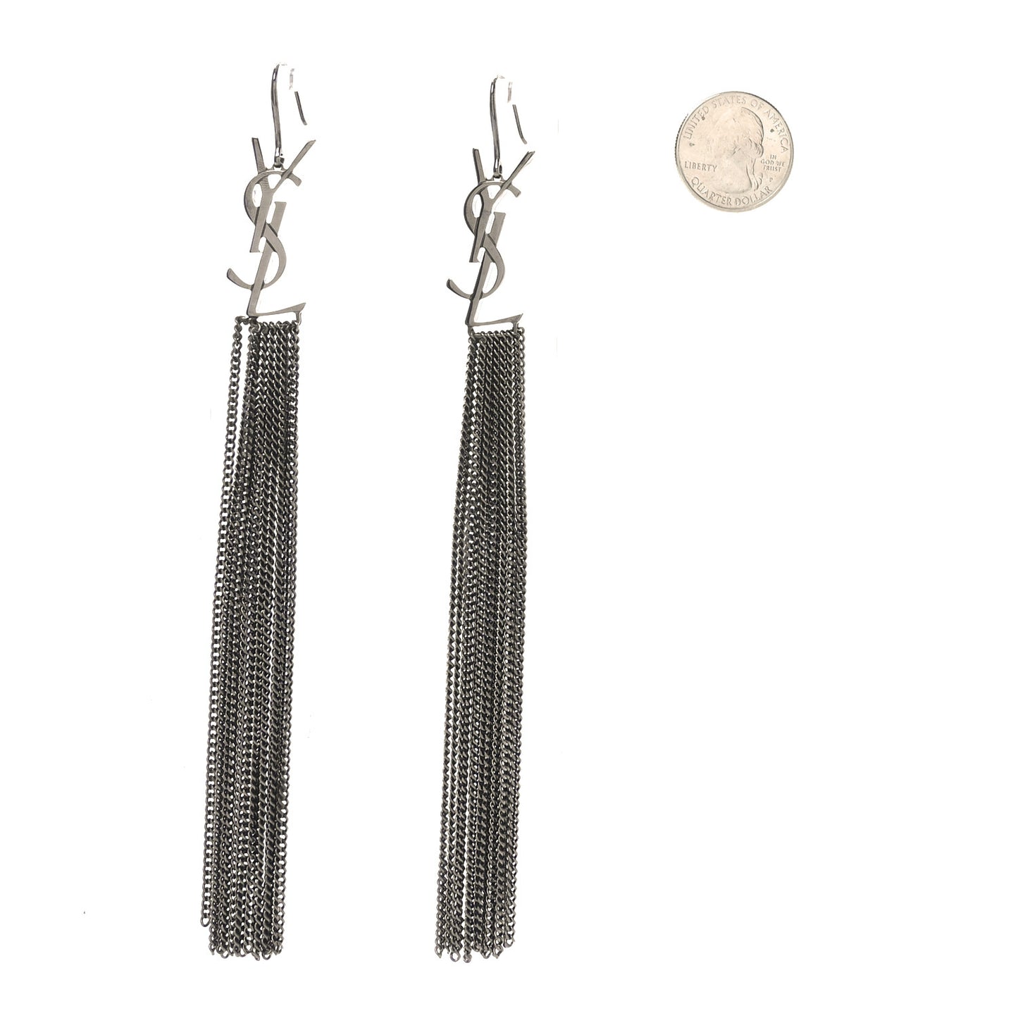 Brass Monogram Chain Earrings