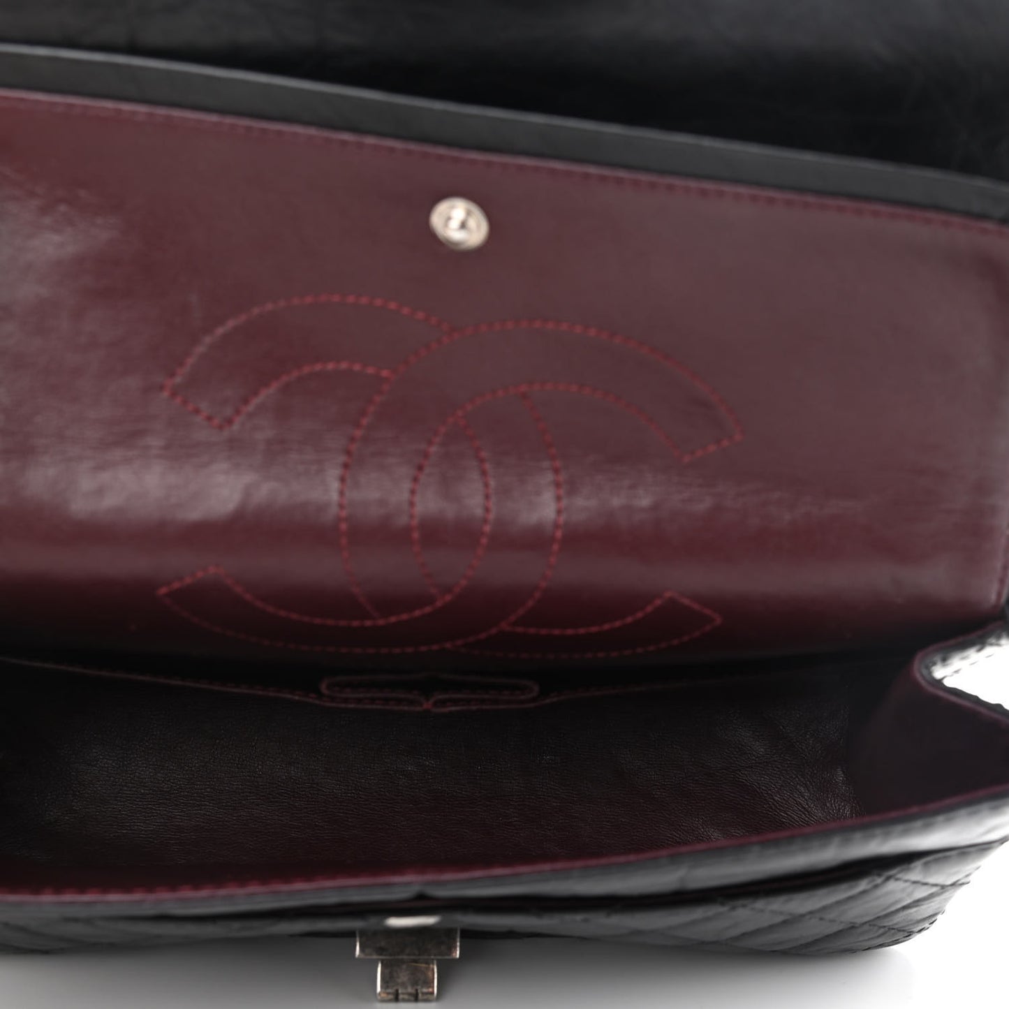 Aged Calfskin Quilted 2.55 Reissue 225 Flap Black