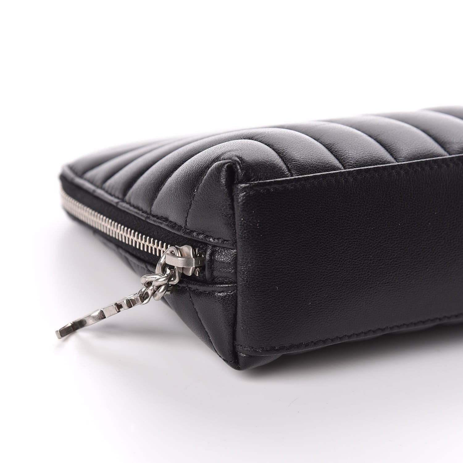 Saint Laurent Lambskin Matelasse Cosmetic Case Black 5 of 10