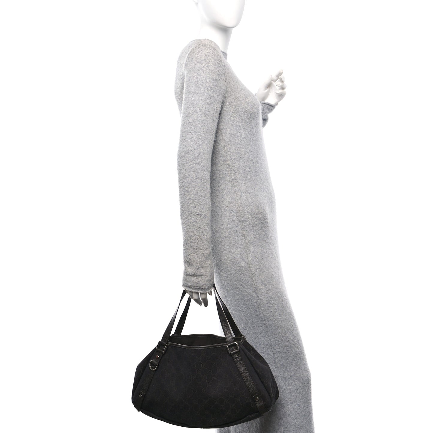 Monogram Medium Abbey Shoulder Bag Chocolate