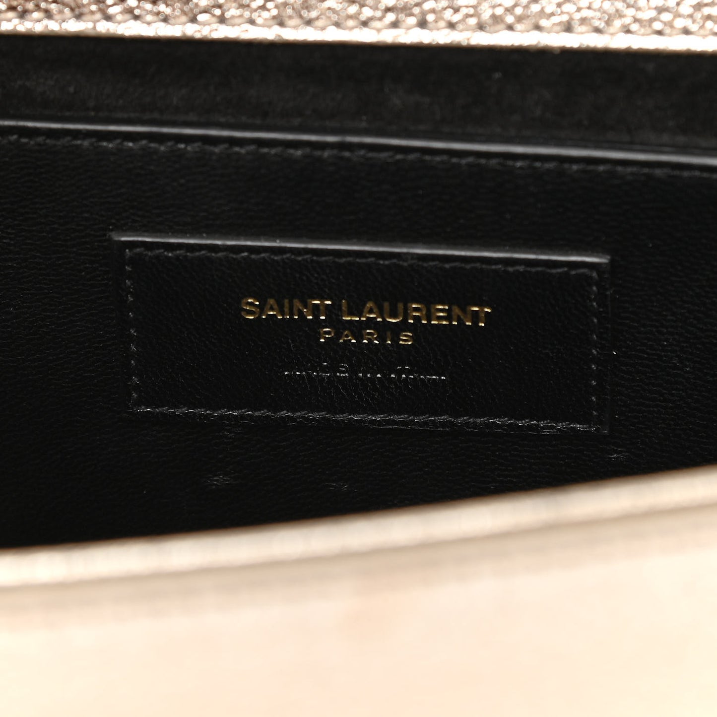 Metallic Calfskin Medium Classic Monogram Kate Satchel Pale Gold