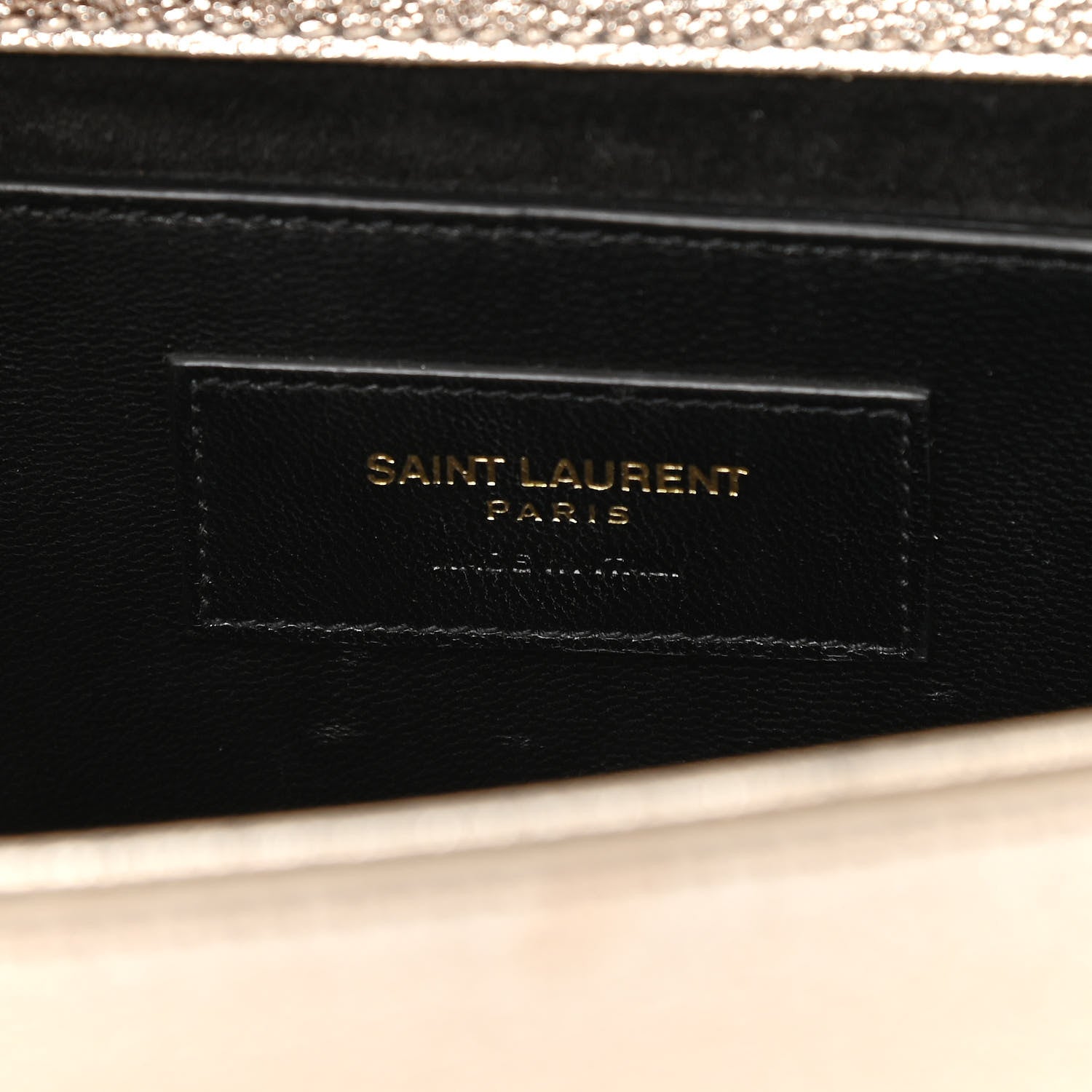 Saint Laurent Metallic Calfskin Medium Classic Monogram Kate Satchel Pale Gold 6 of 9