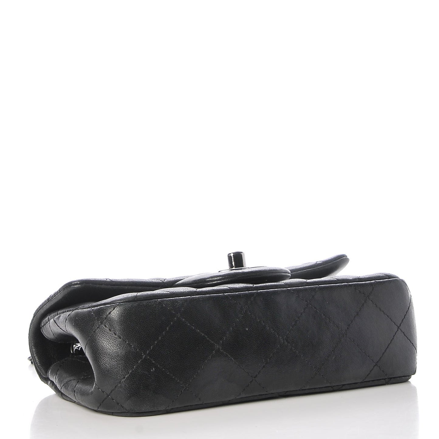 Lambskin Quilted Extra Mini Flap Black