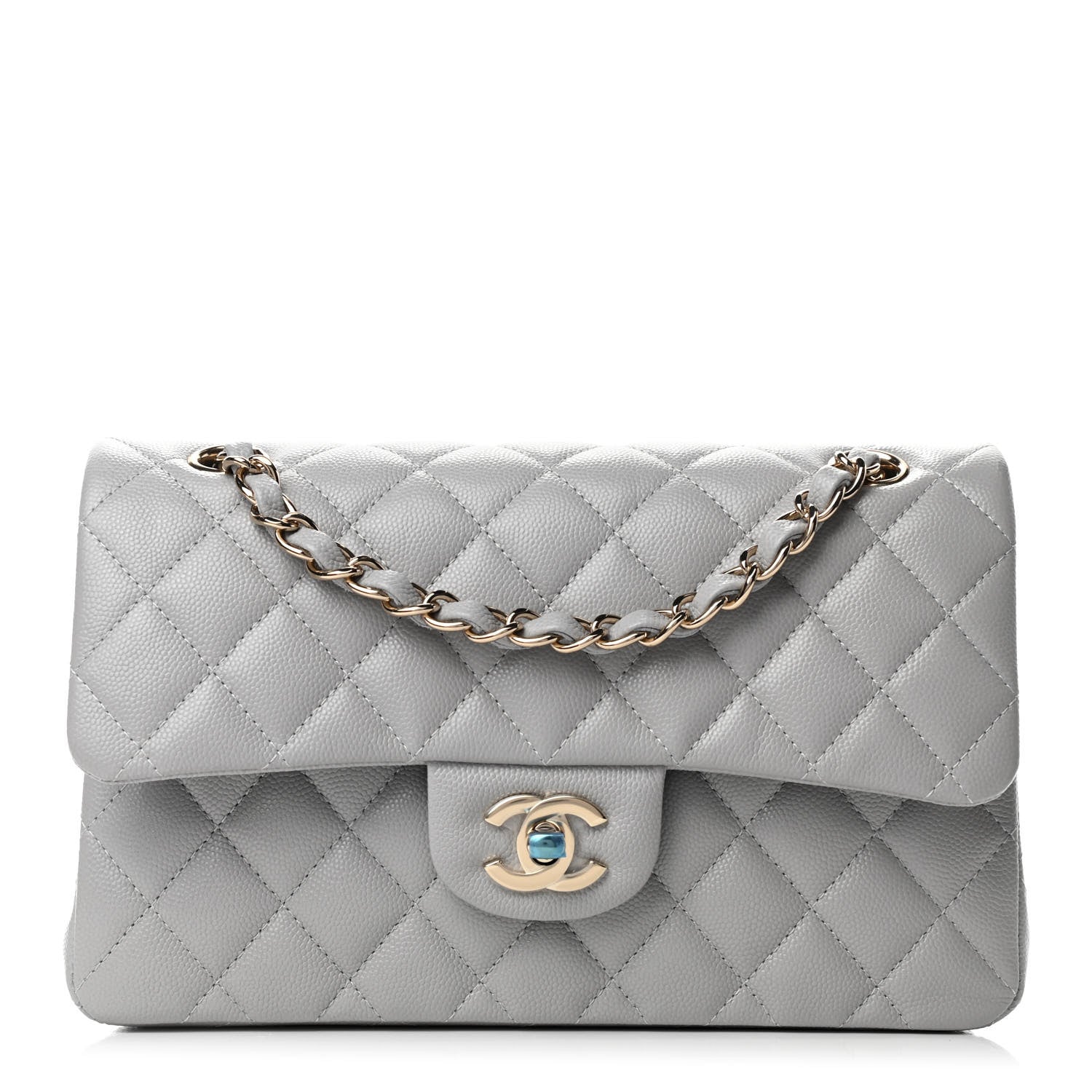 Chanel Caviar Quilted Small Double Flap Grey 1 of 4