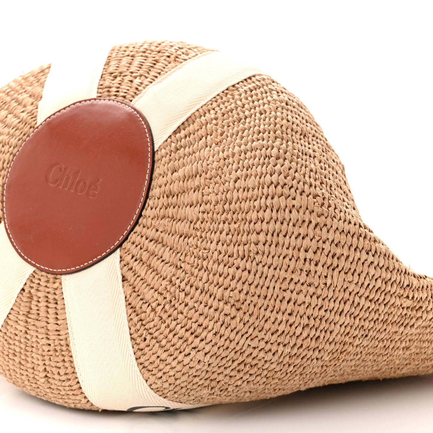 Raffia Large Woody Tote White