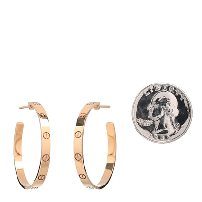 Cartier 18K Yellow Gold Large LOVE Hoop Earrings 2 of 5