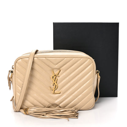Saint Laurent Calfskin Matelasse Monogram Lou Camera Bag Dark Beige 19 of 19