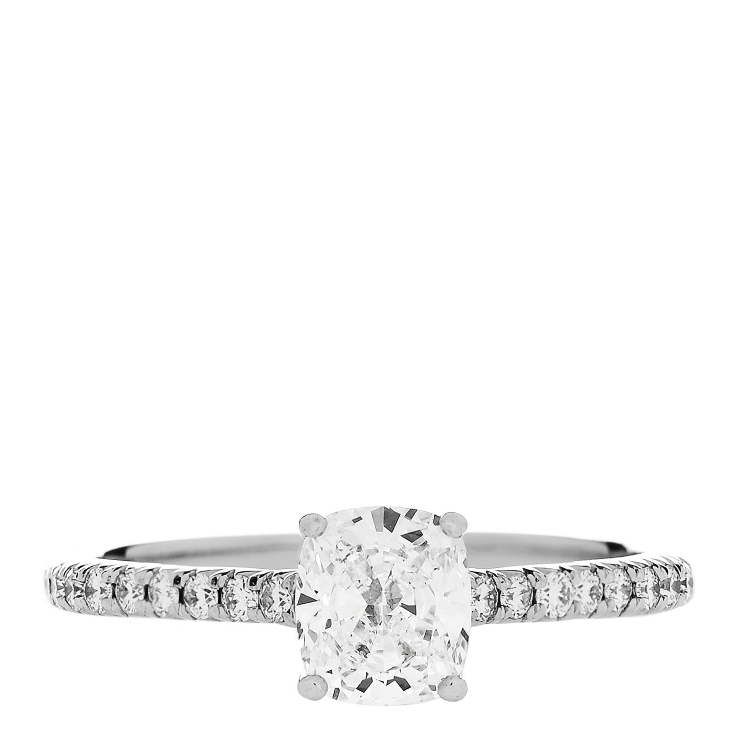 Tiffany Platinum Diamond .84ct Novo Cushion Cut Engagement Ring 52 6 1 of 7