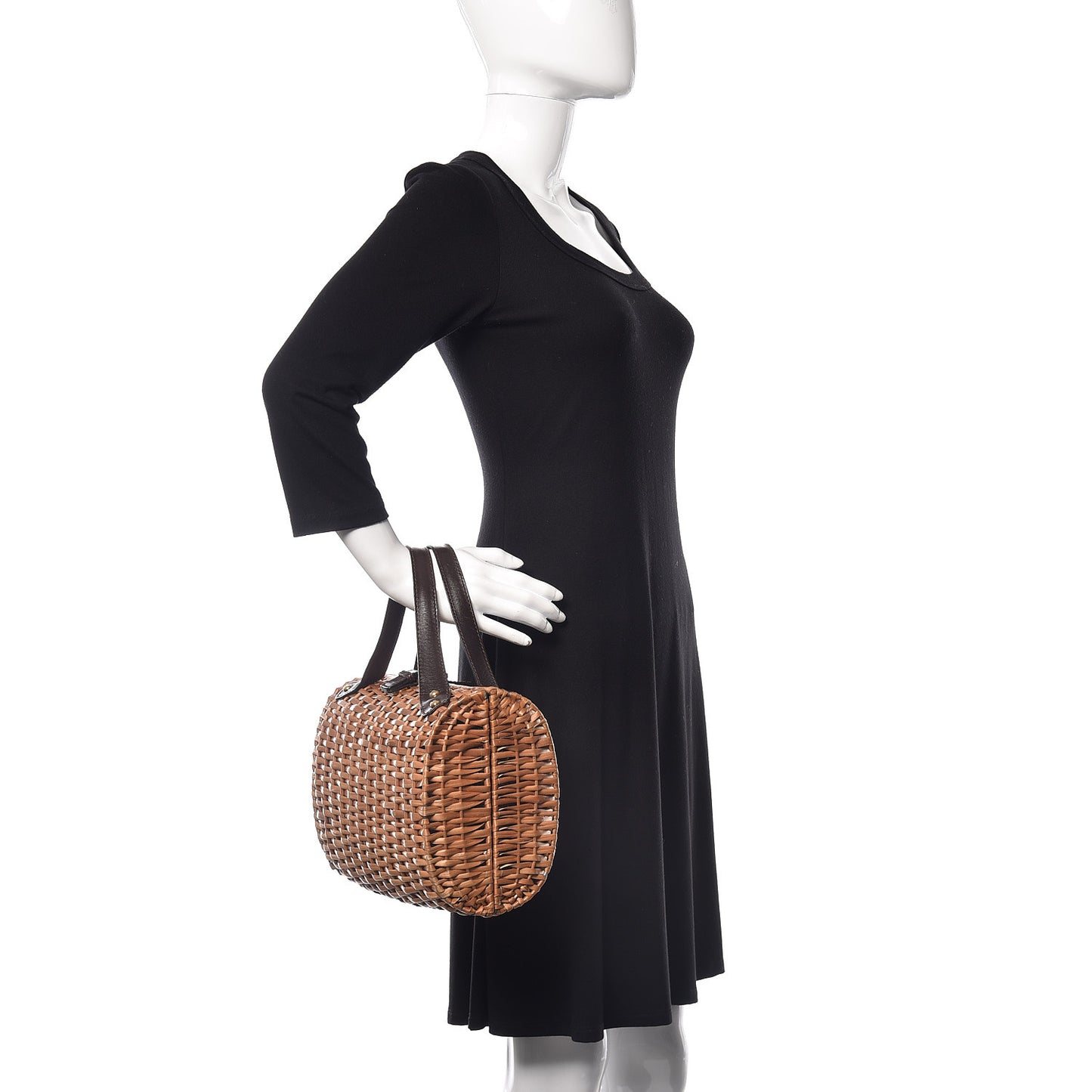 Woven Straw Wicker Bag Brown