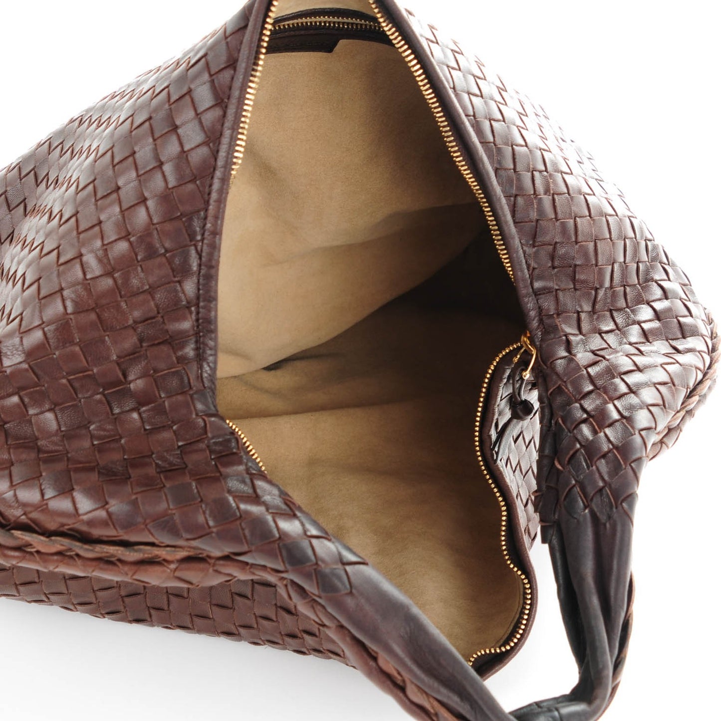 Nappa Intrecciato Large Veneta Hobo Ebano