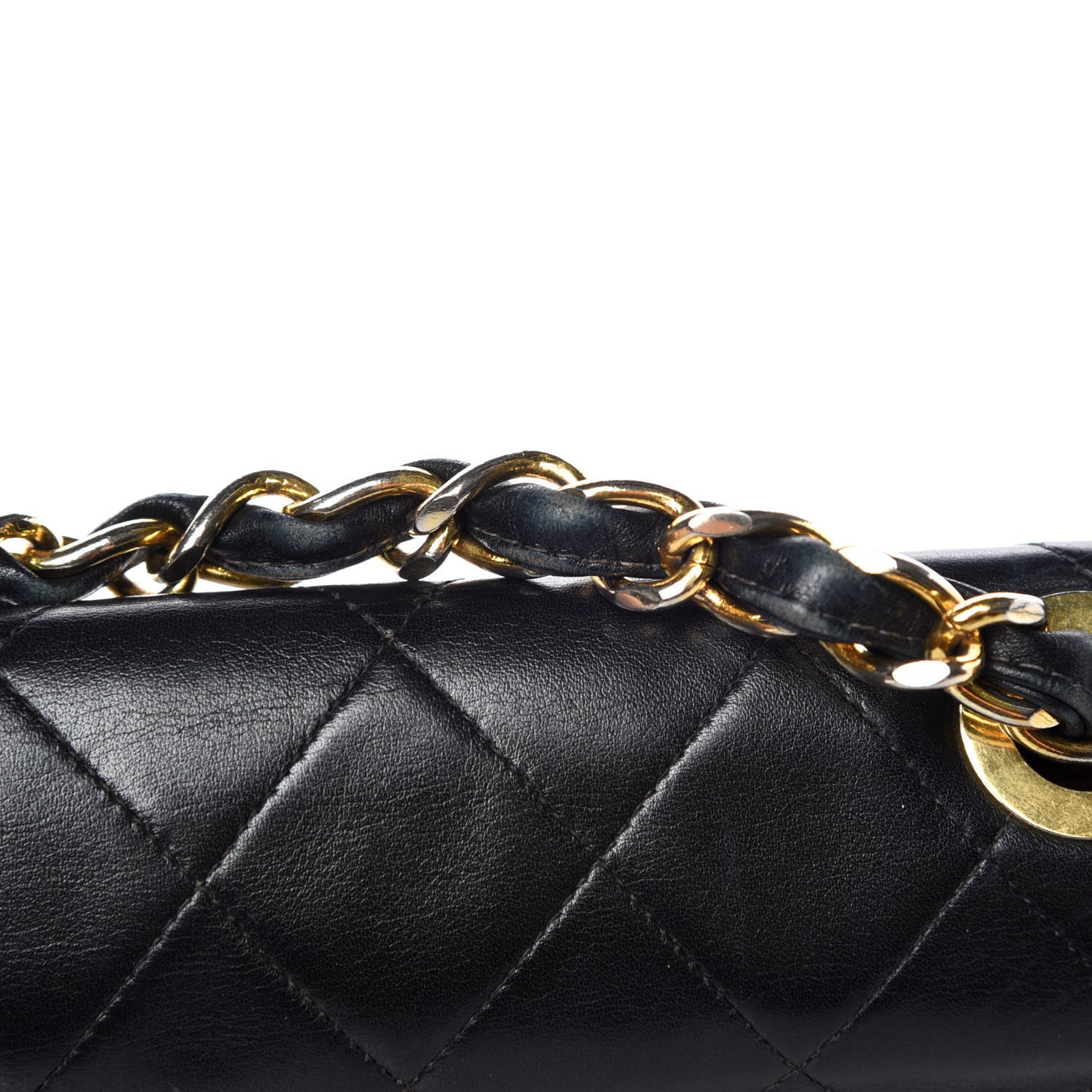 Lambskin Quilted XL Jumbo Single Flap Black