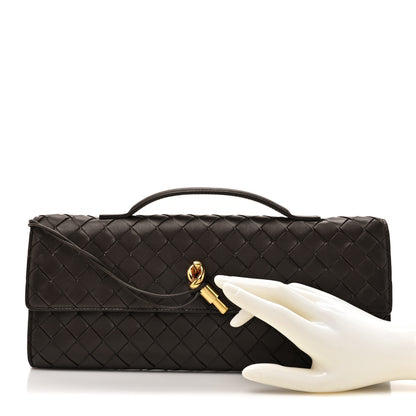Bottega Veneta Nappa Intrecciato Long Andiamo Top Handle Clutch Fondant 2 of 7