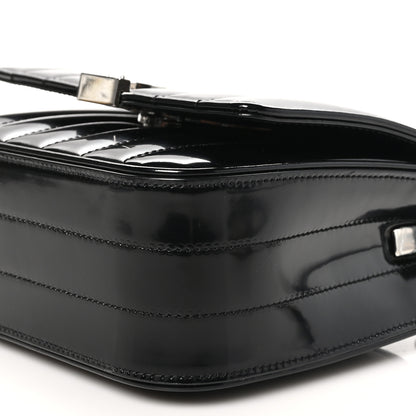 Saint Laurent Patent Calfskin Matelasse Monogram Small Vicky Chain Bag Black 10 of 10