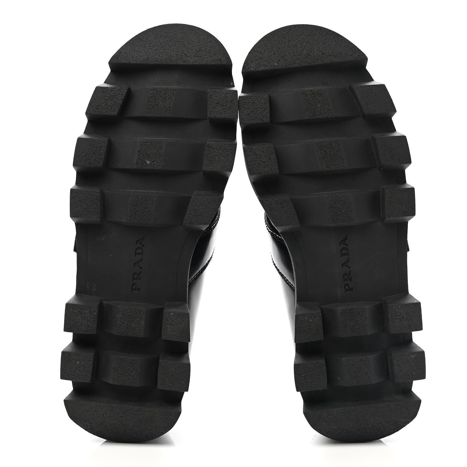Prada Spazzolato Buckled Loafers 38.5 Black 5 of 9