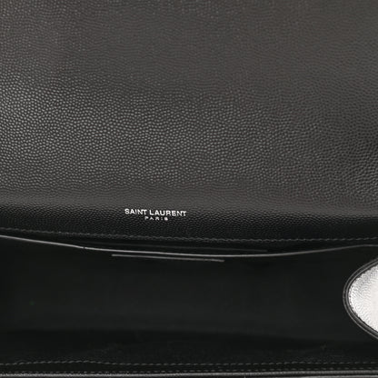 Saint Laurent Grain De Poudre Medium Classic Monogram Kate Satchel Black 5 of 11