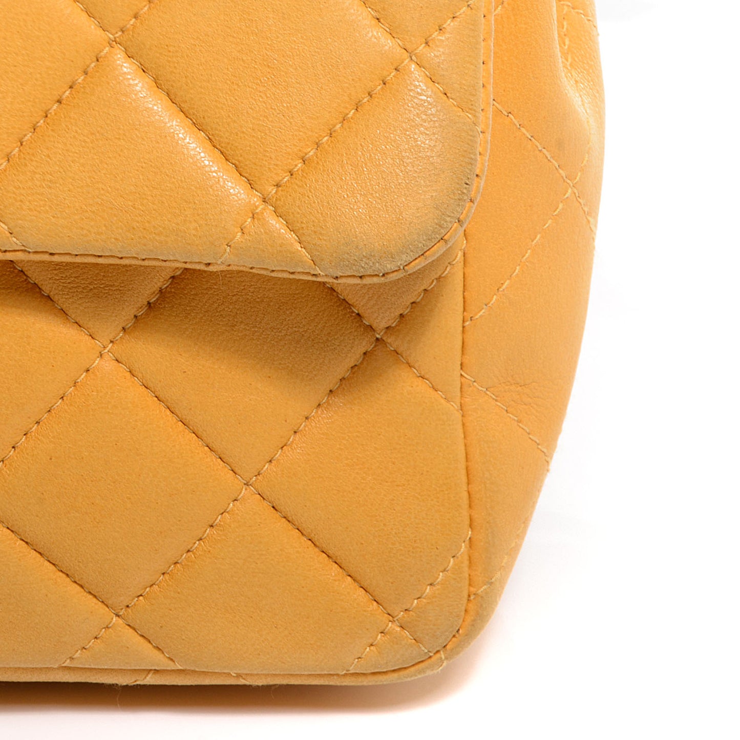 Lambskin Quilted Backpack Mango