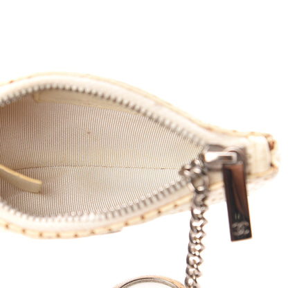 Chanel Perforated Lambskin Key Holder Case White 4 of 6