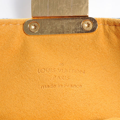 Louis Vuitton Monogram Denim Pochette Plat Clutch Blue 6 of 6