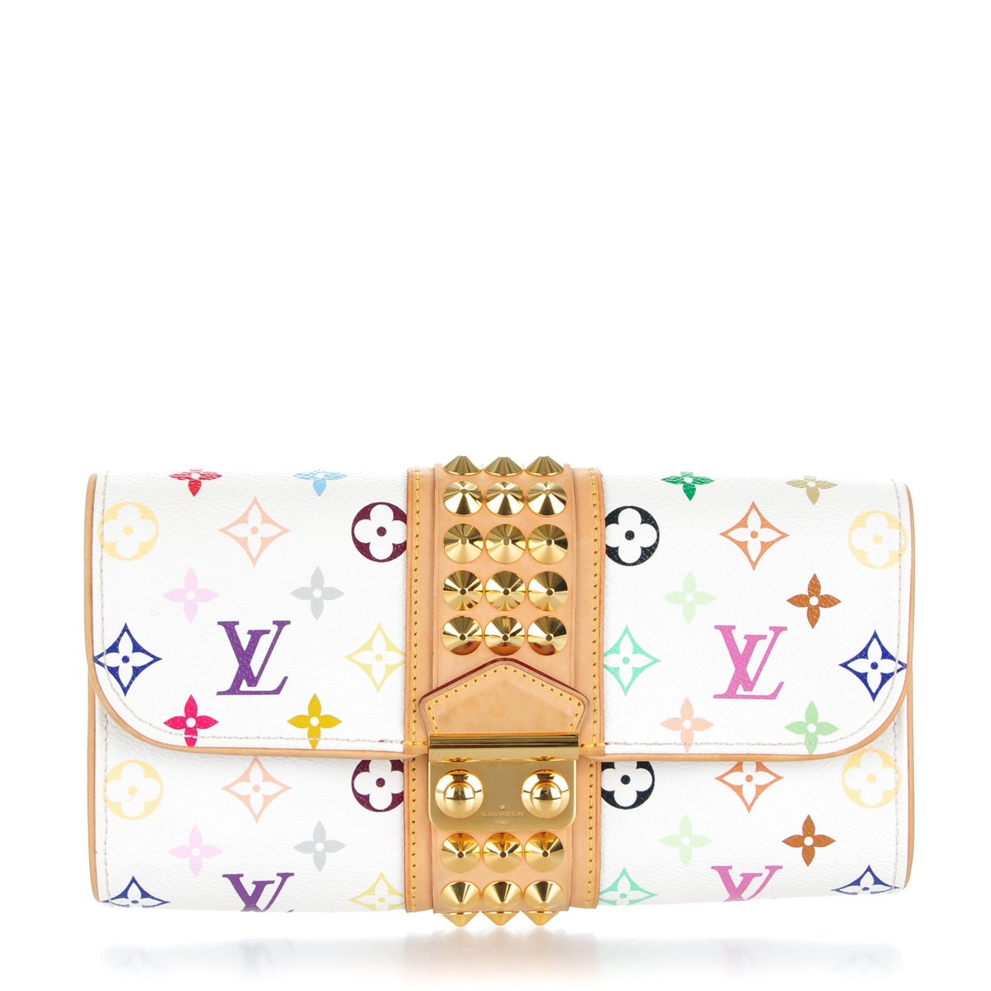 Monogram Multicolor Courtney Clutch White