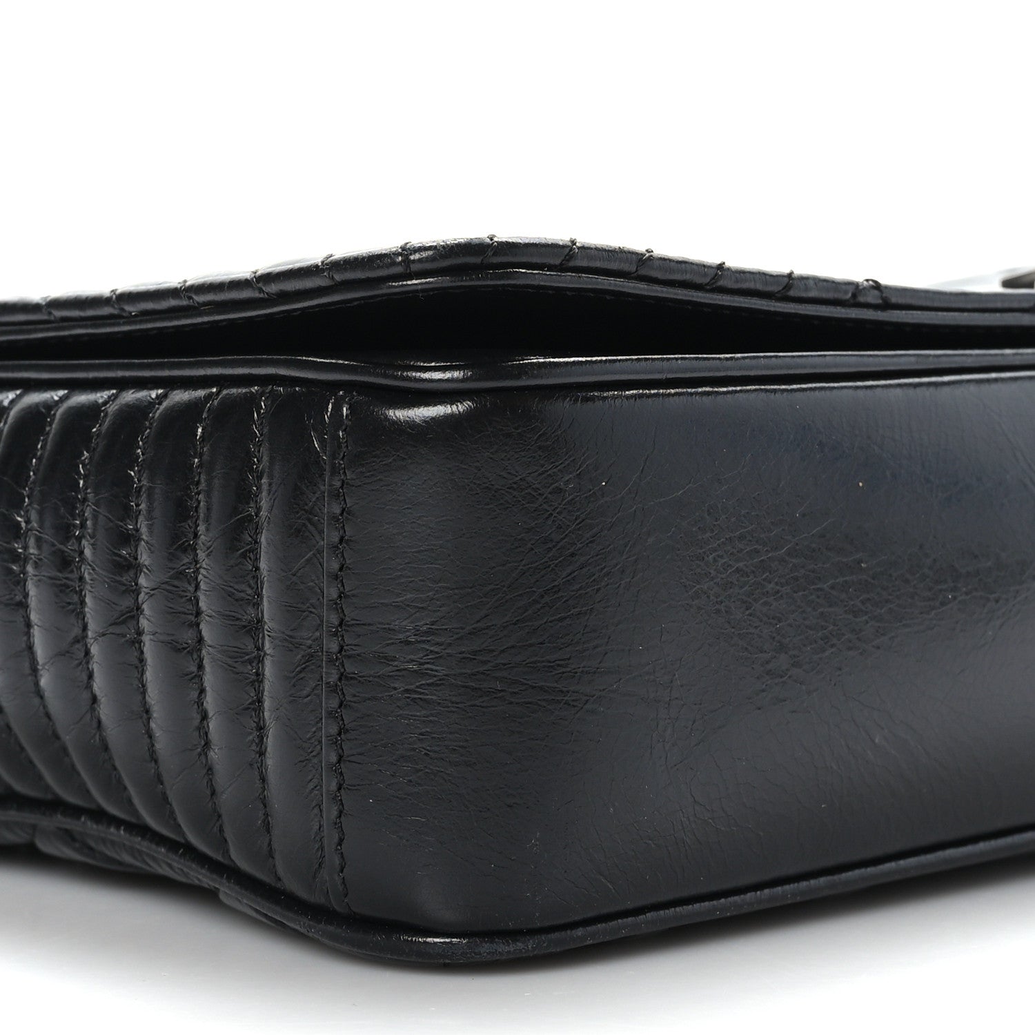 Chanel Glazed Calfskin Quilted Medium Coco Boy Flap Black 8 of 10