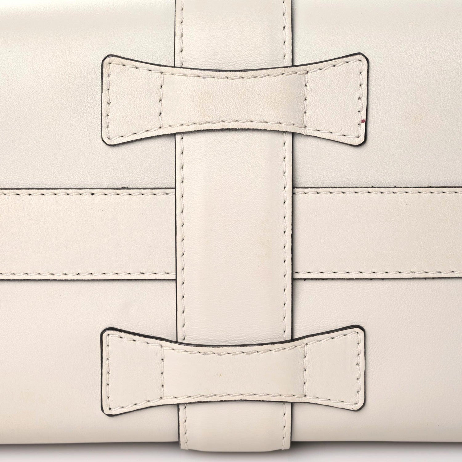 Gucci Calfskin Medium Stirrup Top Handle Bag White 14 of 20