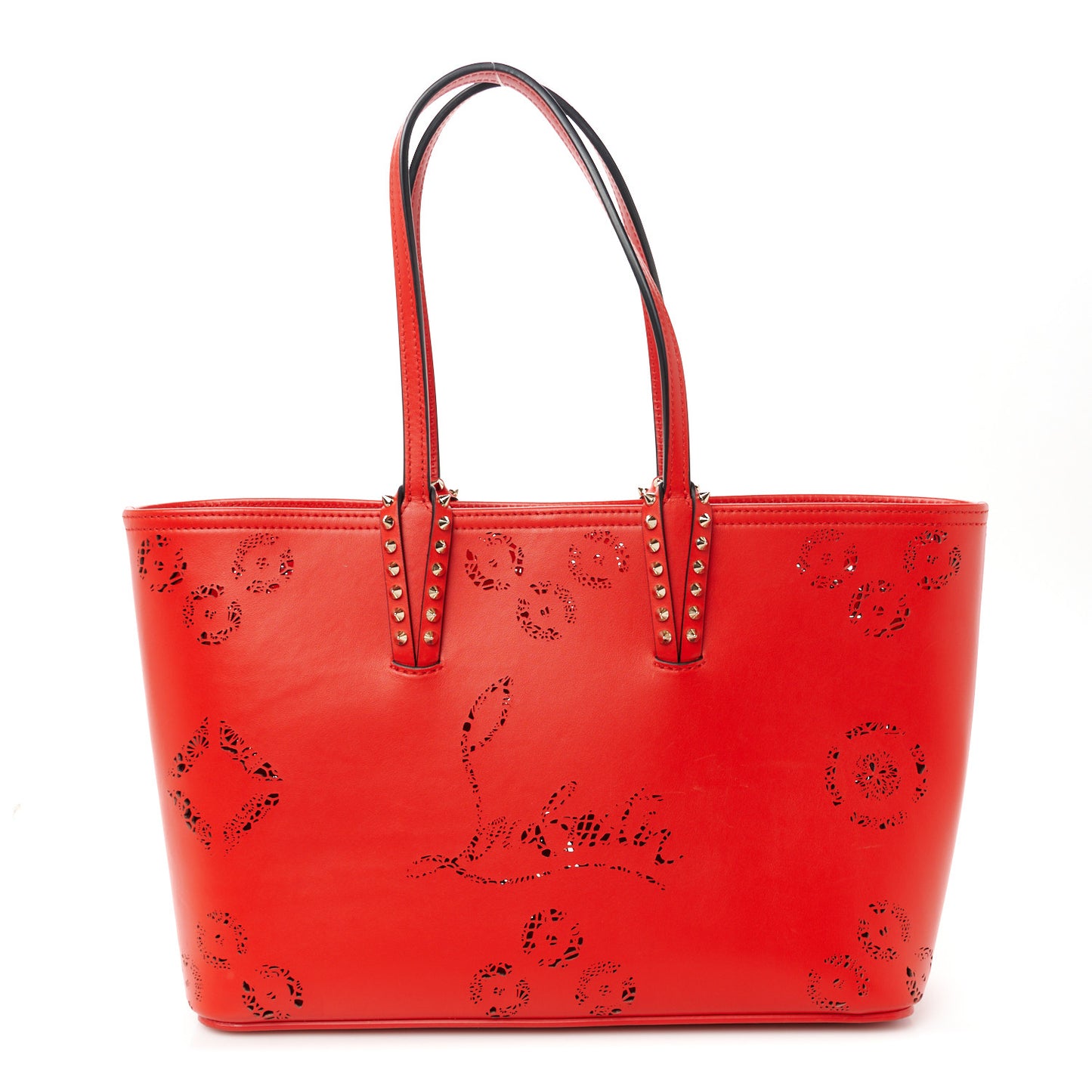 Calfskin Loubinthesky Perforated Small Cabata Tote Ole